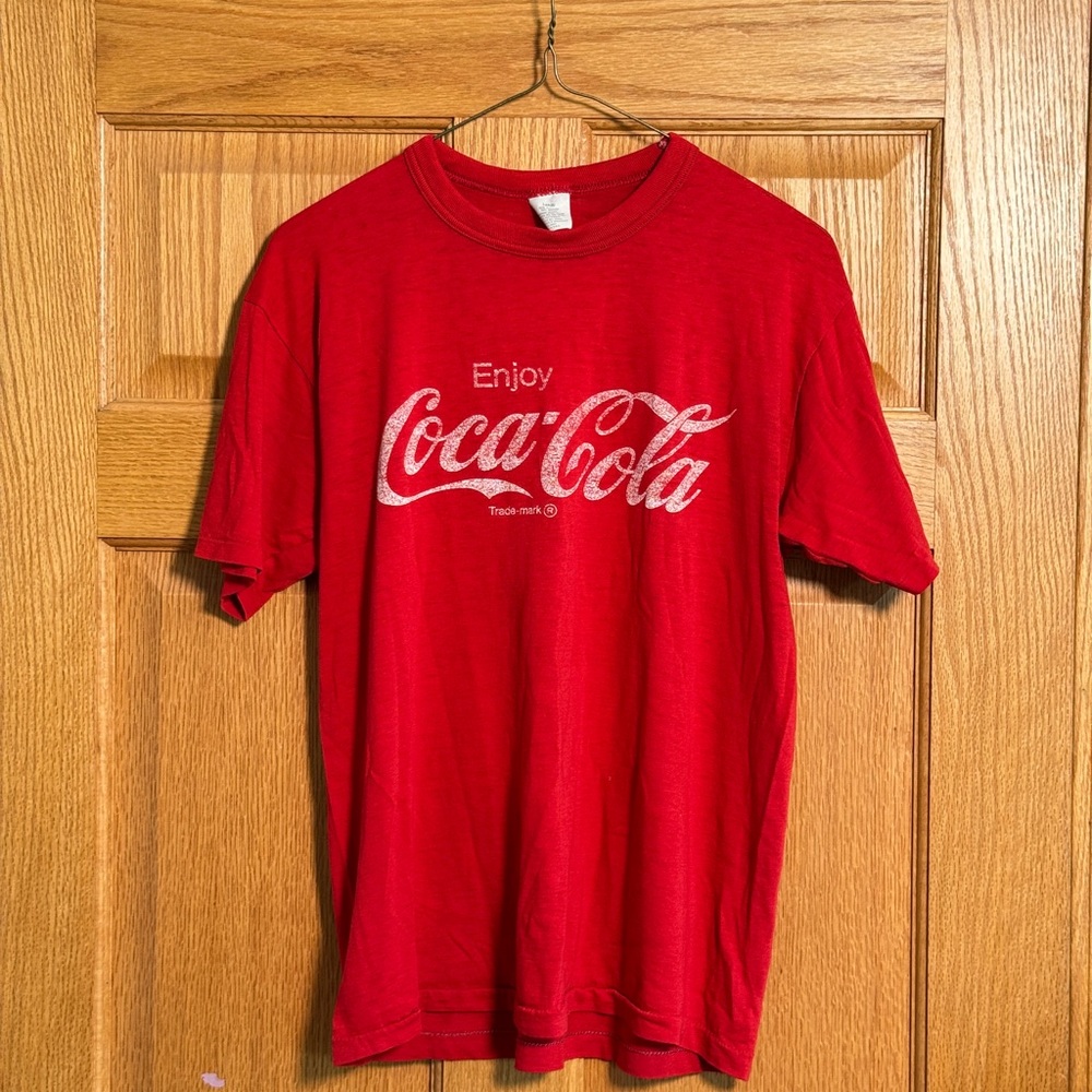 Vintage Coca Cola Coldwater Jaycee’s Sister City Run Red Short Sleeve Tee